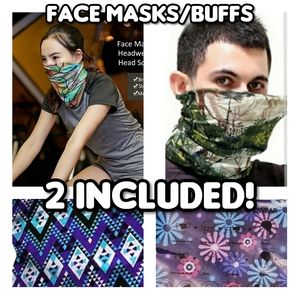 New 2-Pack of Face Masks/Buffs/Multi-Headbands